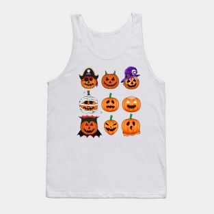 Halloween Costume Pumpkin Characters Tank Top